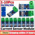 1/5/10Pcs ACS712 5A 20A 30A Range Hall Current Sensor Module ACS712 Sensors Module For Arduino DIY Electronic Kit. 