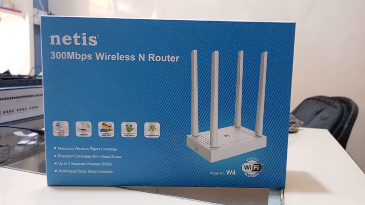 Nw4 Netis Router Netis W4 300Mbps Wireless N 4 Antenna Router | Daraz.com.np