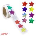 50-500pcs Colorful Star Stickers for Kids Reward School Classroom Adhesive Holographic Star Stickers for Teachers DIY Craft. 