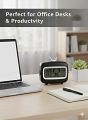 Cute Retro TV-Shaped Digital Kitchen Timer & Stopwatch | Large Digit Countdown | Baking | Study Table | Office and Accessories-Green Electronic table clock with backlight, thermometer, alarm clock and weather station.