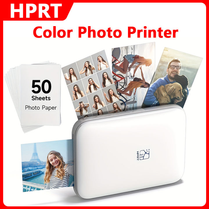 HPRT MT53 Mini Color Photo Printer Wireless Handheld Pocket Photo ...