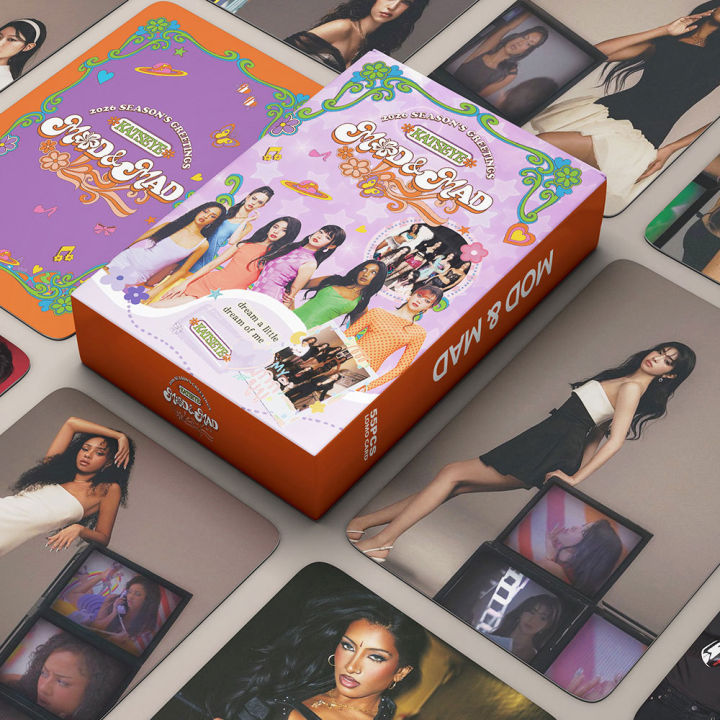 KATSEYE 2026 New Mini Card Mod & Mad Merchandise Album Decoration Fan Memorial Lomo Card 55PCS