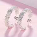 Popular fine 925 Sterling Silver charms stud Earrings for Women Creativity Christmas s Street all-match party Jewelry. 