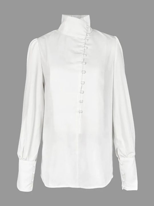 2025%20%20New%20Chinese%20Style%20Shirt%20Top%20Solid%20Color%20Stand%20Collar%20Long%20Sleeve%20Loose%20Fit%20T-shirt%20Commuter%20Female%20Buttoned%20Blouse%20-%20Image%205