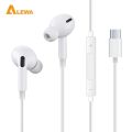 Alewa Type C Earphone for All Type C Devices | Super Bass Sound | Volume Keys | Stereo | Mic. 