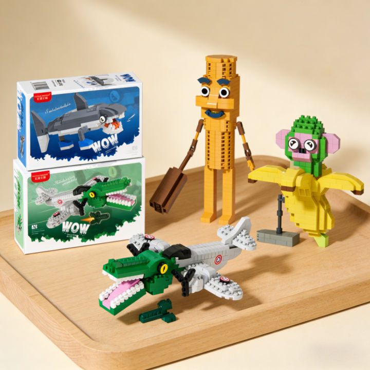 Hot Tung Tung Sahur Brainrot Animals Building Blocks Tralalelo Tralala Shark Bricks Toy Gift for Children Kids Kids Toys Boys