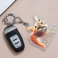 Creative Italian Brainrot Animals Key Chain 2D Flat Acrylic Keychain Funny Tralalero Tralala Tung Tung Sahur Shanhaijing Keyring. 