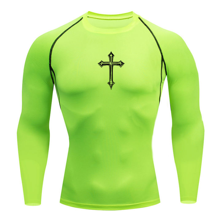 Cross%20Print%20Compression%20Shirt%20for%20Men%20Christian%20Athletic%20Tshirt%20Tees%20Tops%20Gym%20Workout%20Running%20Baselayers%20Undershirts%20Rash%20Guard%20-%20Image%206