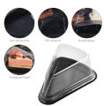10/30pcs Clear Plastic Cake Box, Disposable Cheesecake Boxes Triangular Pie Box Dessert Containers for Bakery (No Stickers). 