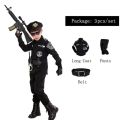 2025 Halloween Kinderen Politieagent Cosplay Kostuums Kids Kerstfeest Carnaval Politie Uniform Halloween Jongens Leger Kleding.