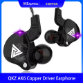 VIKEFON QKZ AK6 In Ear Earphone 6 Dynamic Driver Unit Headphone With Mic Stereo Sports HIFI Subwoofer Headset Monitor Earbuds. 