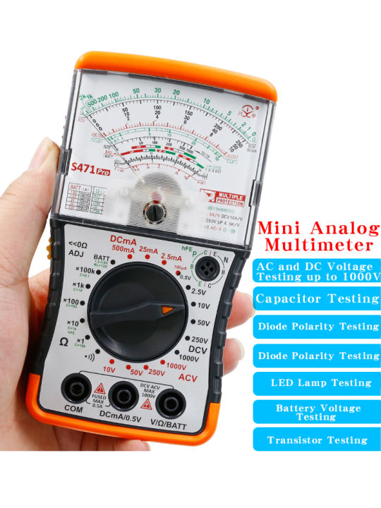 NJTY S471PRO Mini Analog Multimeter, Universal High-Precision ...