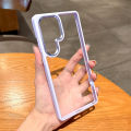 HD Transparent Acrylic Case For Samsung Galaxy S25 S24 Ultra Plus Metal Camera Ring Silicone Bumper Armor Shockproof Hard Cover. 