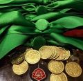Imam Zamin with Original Raza Coin - Blue and Black, Cotton Prayer Accessory. 