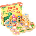 Children Wooden Toy Memory Find The Same Dinosaur Matching Jigsaw Puzzle Game Montessori Baby Educational Toys For Kids. 