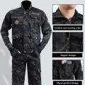 Men's Work Uniform Sets Welder Wear-resistant Overalls Spring Autumn Dirt-resistant Multi-Pocket Pants Outdoor Suit.