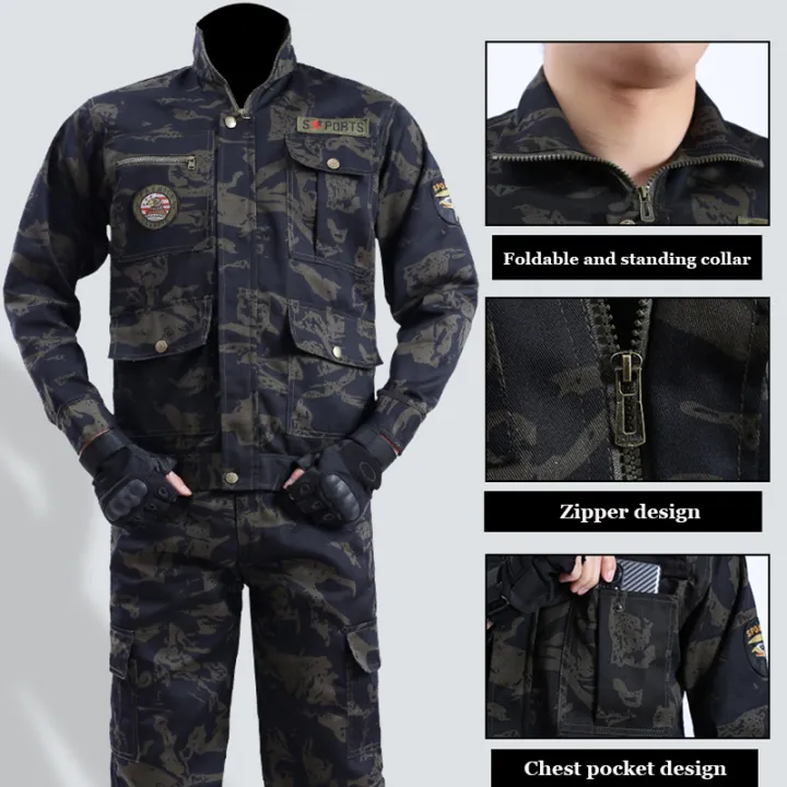 Men's%20Work%20Uniform%20Sets%20Welder%20Wear-resistant%20Overalls%20Spring%20Autumn%20Dirt-resistant%20Multi-Pocket%20Pants%20Outdoor%20%20Suit%20-%20Image%204
