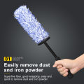 Car Wash Super Brush Plush Premium Wheels Brush Non-Slip Handle Easy To Cleaning Rims Spokes Wheel Barrel Car Accessories. 