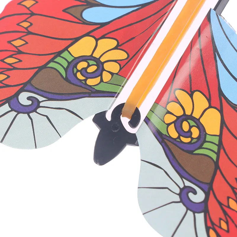 Wind Up Toys Magic Wind Up Flying Butterfly Rubber Band Powered