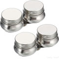Palette Cups, Paint Pot Container Cup with Lid and Clip Double Dippers Stainless Steel for Oil Painting, Silver. 