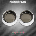 Motorcyle Visor Style Turn Signal Light Ring Bezel Lens Cover 2PCS For Harley Touring Dyna Softail Sportster XL Road Glide FLHX. 