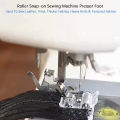2pcs Roller Sewing Machine Presser Foot Plus Non-Stick Zigzag Presser Foot for Singer Brother Low Shank Sewing Machine. 
