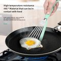 The kitchen anti-scalding frying spatula heat-resistant frying fish spatula all stainless steel spatula home outdoor cooking.