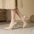 11cm Super High Stiletto Heels Pumps Women Shoes Spring/autumn Ankle Strap Pointed Toe Big Size Elegant Office Shoes. 