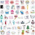 50Pcs Cute Dentist Protect Tooth Stickers Funny Toothbrush Teeth Decal DIY Luggage Skateboard Laptop Cartoon Sticker Packs. 