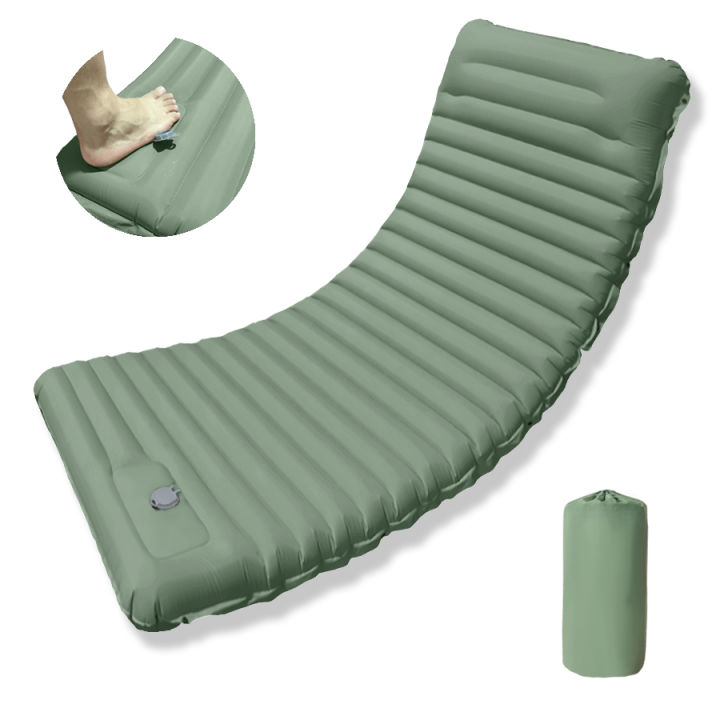 TPU New 10cm Inflatable Cushion with Pillow Hand Pressure Foot Inflatable Cushion Outdoor Tent Camping Inflatable Bed Camping Da
