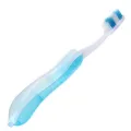 Hotel Disposable Folding Toothbrush, Business Trip, Portable Soft-Bristled Three-Fold Seahorse Toothbrush, Compact And Convenien. 