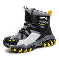 Winter Fashion High-top Sneakers for Children Warm Plush Snow Boots Child Waterproof Sneakers Boys Non-Slip Outdoor Boots 30-39. 
