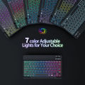 Backlit Led Keyboard 10 inch Wireless Rechargeable Keypads for iPad Tablet Phone PC Magnet Bluetooth Keyboard with Mouse. 