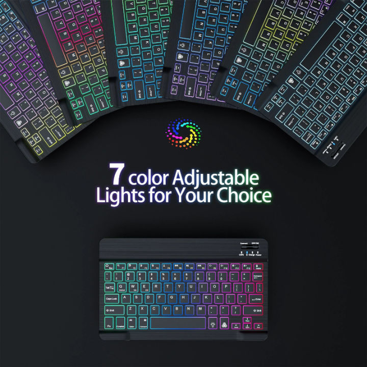 Backlit%20Led%20Keyboard%2010%20inch%20Wireless%20Rechargeable%20Keypads%20for%20iPad%20Tablet%20Phone%20PC%20Magnet%20Bluetooth%20Keyboard%20with%20Mouse%20-%20Image%202