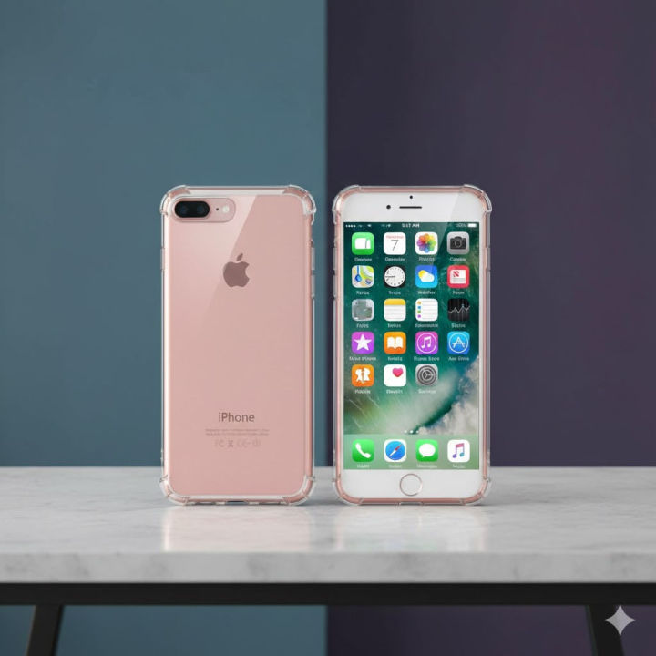 SDTEK Custodia Trasparente Crystal Per IPhone 7 Plus - Cover Antiurto In Silicone Gel Morbido, Sottile E Leggera - 4