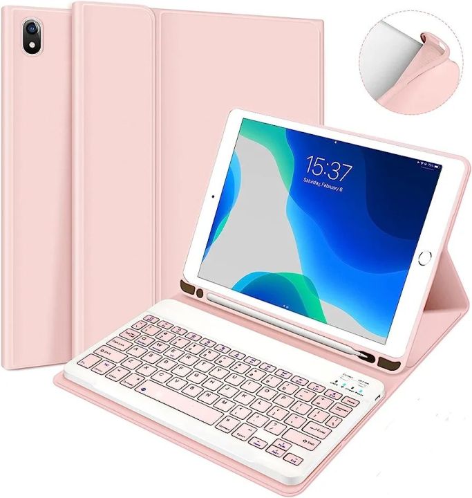 iPad Air 3 10.2/10.5 inch Keyboard Case for iPad 9th Gen 2021/8th 2020/7th 2019/iPad Air 3/iPad Pro 10.5 with Keyboard, Detachable Magnetic Keyboard Cover with Pencil Holder