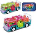 3D Super Bus Toy, Bus Toy for Kids with 360 Degree Rotation, Gear Simulation Mechanical Bus , Concept Racing Bus , Sound & Light Toys for Kids Boys & Girls Great Gift. 