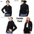 Women's 4picece Combo Pack Fashionable Denim Fabrics Jeans Jacket.