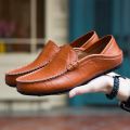 Men Shoes Casual Genuine Leather Mens Loafers Moccasins Designer Slip on Boat Shoes High Quality Chaussure Homme Plus Size 37-47. 