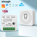 16A Tuya WiFi Smart Switch Circuit Breaker Switch Support Smart Life App Compatible with Alexa and . 