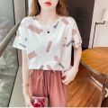 Women Summer Style Blouses Tops Lady Casual Short Sleeve O-Neck Flower Printed Blusas Tops SP1512. 