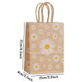 6/12pcs Daisy Flower Kraft Paper Packing Bags Candy Cookie Bag for Wedding Baby Shower Kids Birthday Party Decoration.