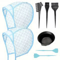 Professional Salon & Home Use Hair Highlighting Cap with Built-in Crochet Hook - Reusable Hair Dyeing cape. 