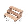2Pcs Dollhouse Wooden Three Layer Storage Shelf Simulation Mini Garden Flower Stand Doll House Decoration Ornaments. 