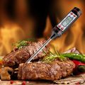 Stainless Steel Cooking Thermometers Temperature Test Pen -  Kitchen Instant Read Backlit Food Thermometer with Long Probe & LCD Screen for Grill, Meat, Candy, BBQ, Milk and Bath Water. 