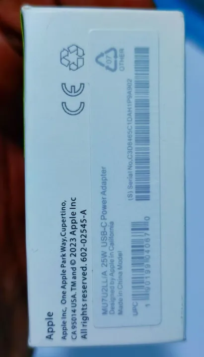 Apple%2025W%20USB.C%20Power%20Adapter%20FOR%20iphone%2013/12/11/X%20-%20Three%20pin%20(%20Only%20Adapter%20)%20-%20Image%203