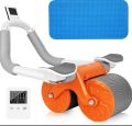 Abdominal Roller Ab Wheel Roller Automatic Rebound Ab Roller Wheel Abdominal Exercises Abdominal Exercise Equipment with Knee Pad Elbow Support Phone Holder for Home Gym Strength Workouts.