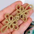10PCS Gold Wire Chinese Cheongsam Button Dragonfly Knot Fastener Closures. 