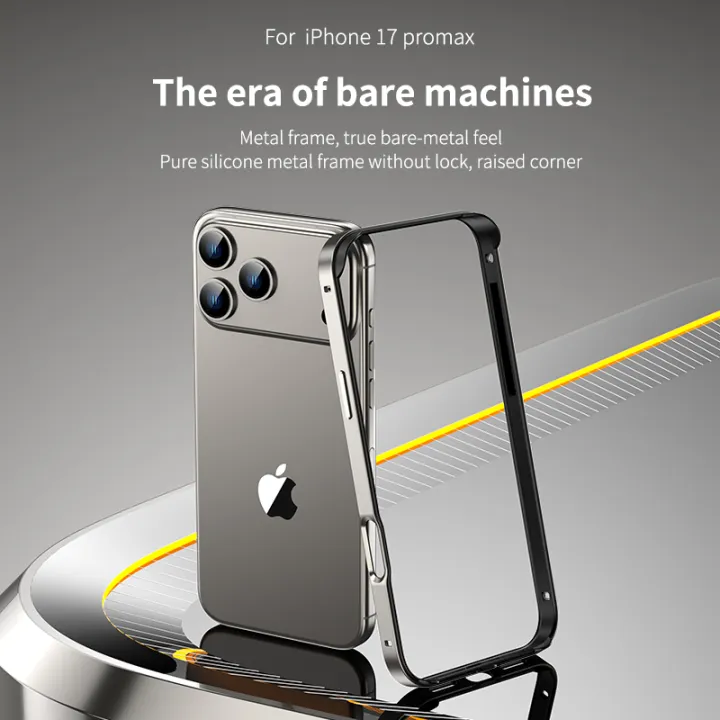 Aluminum Metal Frame Phone Case for IPhone 17 Pro Max 17Air 16 15 14 ...