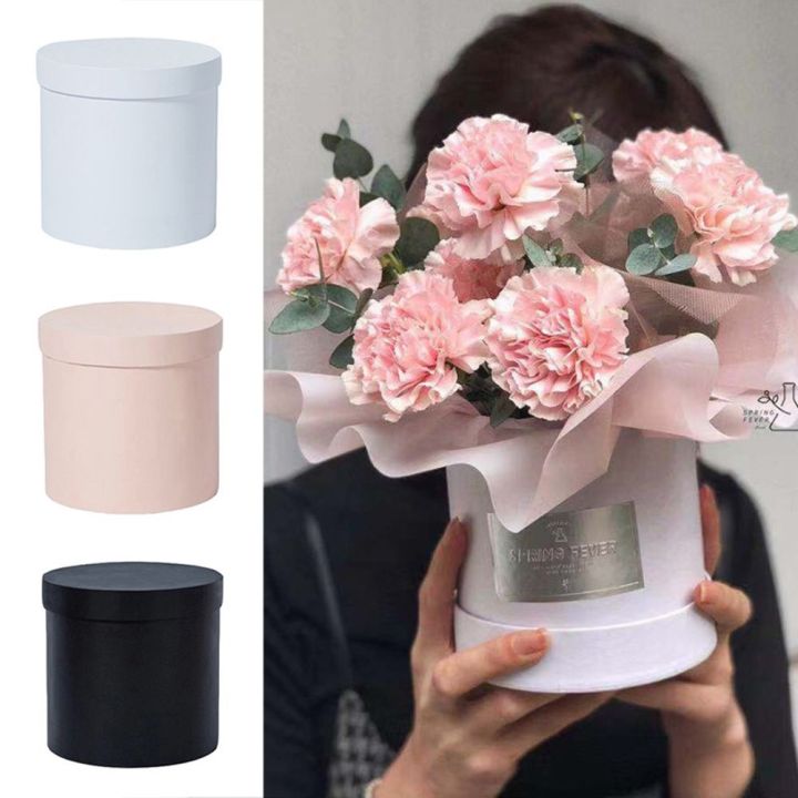 Small Round Packaging Boxes Portable Candy Cardboard Bucket Valentine's Day Mother's Day Storage Rose Flower Bucket